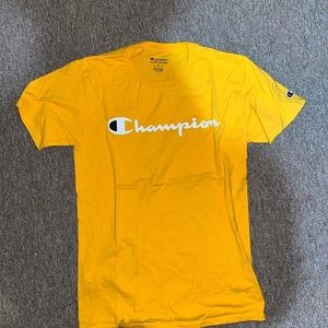 Champion Yellow Short Sleeve Athletic Wear-Small